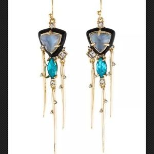 Alexis Bittar Opalite Enamel Hinged Drop Earrings